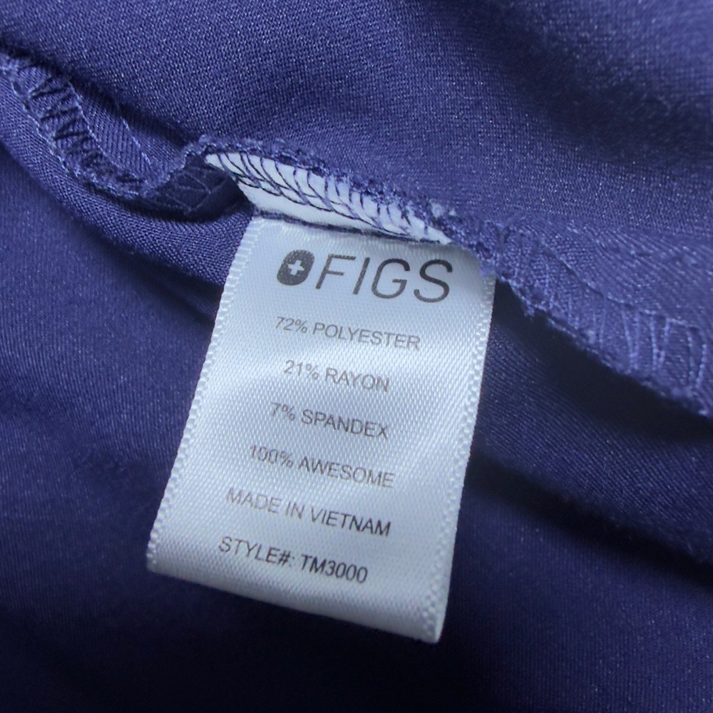 FIGS Mens Chisec Three-Pocket Scrub Top Navy Blue V-Neck TM3000 Small - Picture 5 of 9